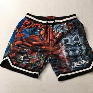 Men's Death Row Records Shoe Palace Shorts Size L Multi-color snoop mesh lined